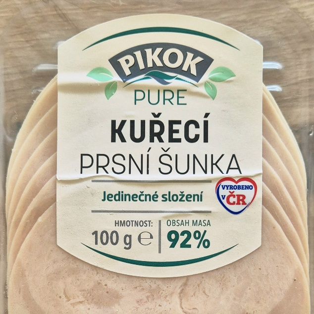Pikok Pure Kuřecí prsní šunka 92%